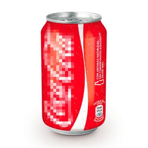 Camuflaje lata de cocacola
