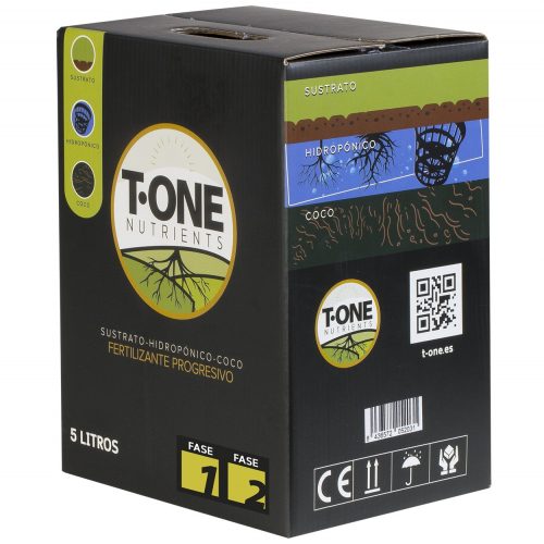 T-One Nutrients Fertilizante Progresivo Fases 1-2 Bag in Box